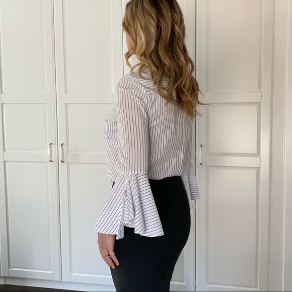 Calvin Klein spring striped blouse - Picture 2 of 13